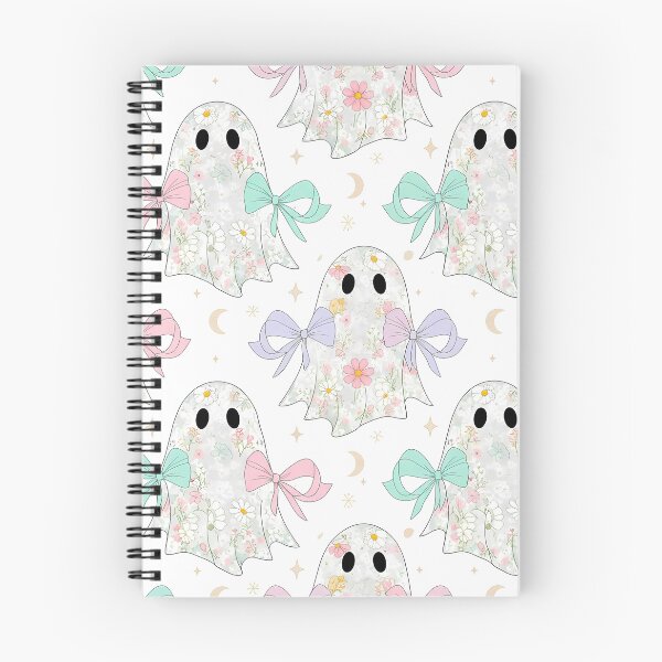 Item preview, Cute Pastel Floral Ghost Pattern - Kawaii Halloween Spooky designed and sold by VividDripCo.