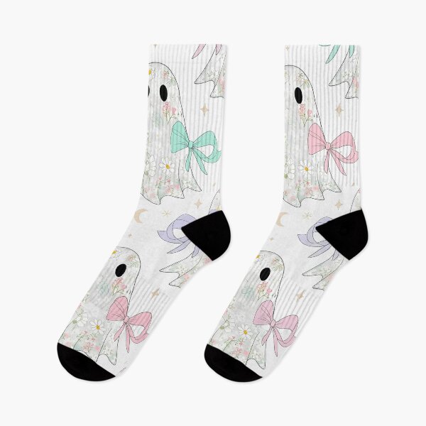 Item preview, Cute Pastel Floral Ghost Pattern - Kawaii Halloween Spooky designed and sold by VividDripCo.