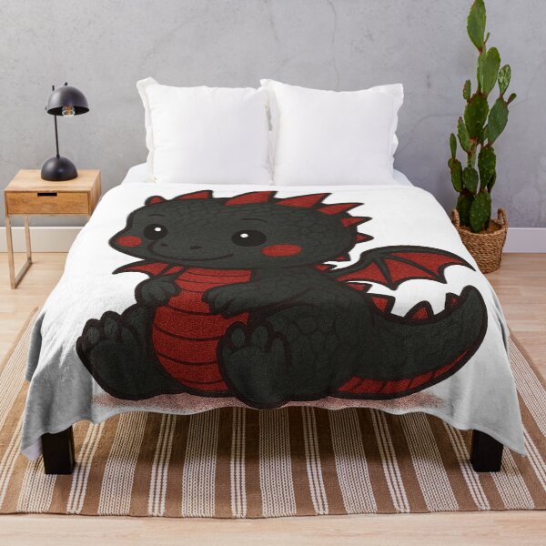 Item preview, Cute Black and Red Kawaii Dragon designed and sold by TheRealJoshD.