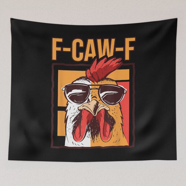 Item preview, Funny Crow Graphic Design F-Caw-F Rooster Meme designed and sold by merlinnears.