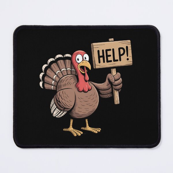 Item preview, Turkey Help Sign Funny Thanksgiving Day Humor designed and sold by KingsLife1994.