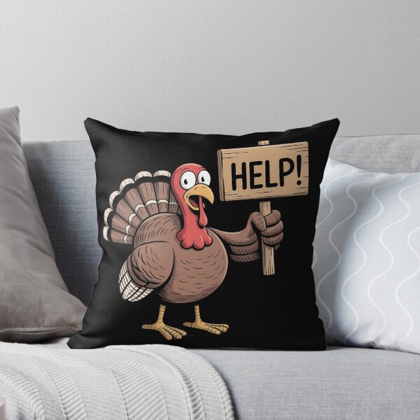Item preview, Turkey Help Sign Funny Thanksgiving Day Humor designed and sold by KingsLife1994.