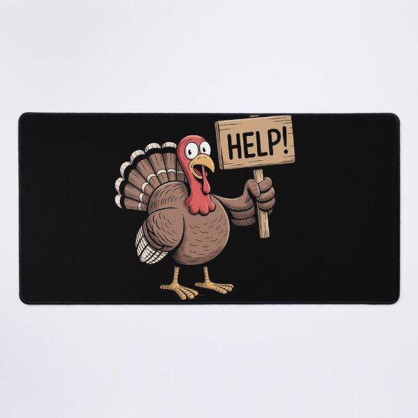 Item preview, Turkey Help Sign Funny Thanksgiving Day Humor designed and sold by KingsLife1994.