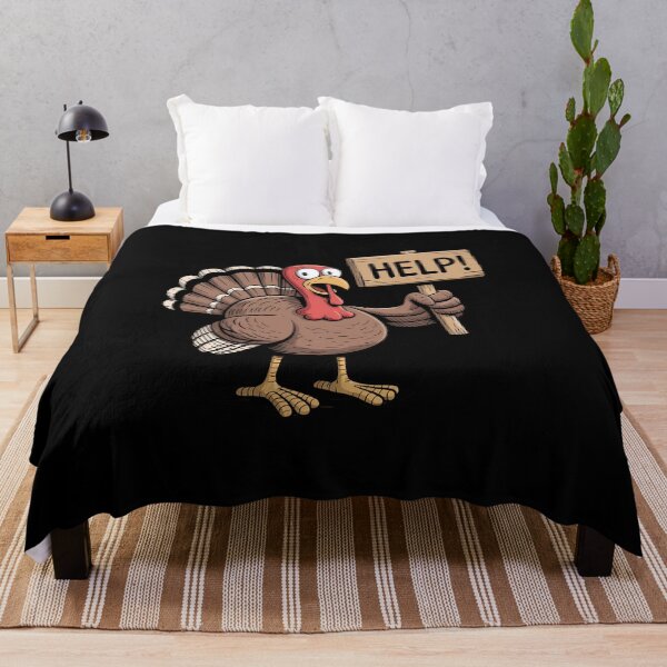 Item preview, Turkey Help Sign Funny Thanksgiving Day Humor designed and sold by KingsLife1994.