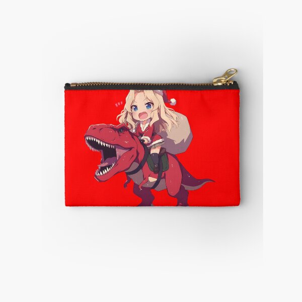 Artikelvorschau, Kay Christmas Dinosaur Ride Girls Und Panzer Anime Chibi Style entworfen und verkauft von Raslbazola.