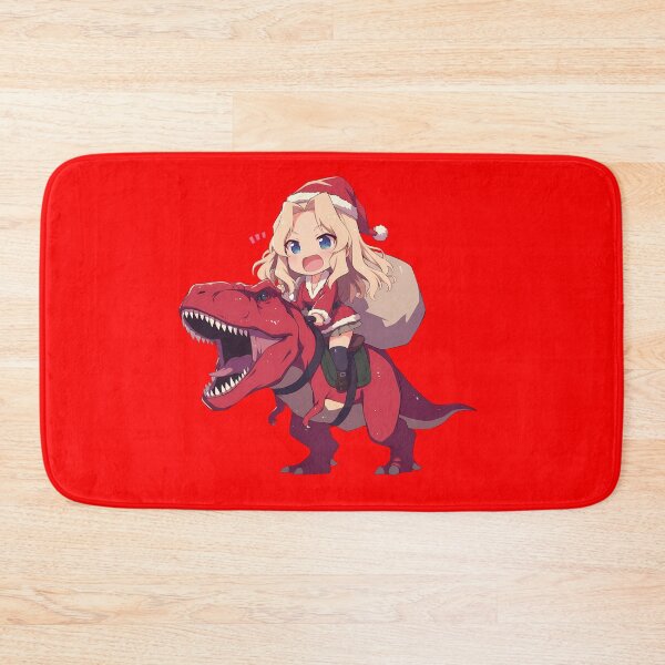 Item preview, Kay Christmas Dinosaur Ride Girls Und Panzer Anime Chibi Style designed and sold by Raslbazola.