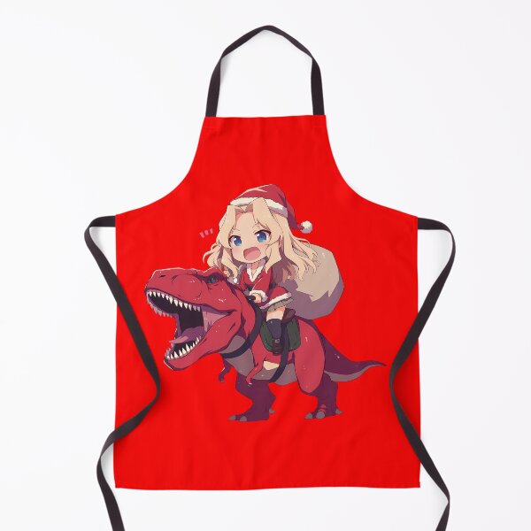 Item preview, Kay Christmas Dinosaur Ride Girls Und Panzer Anime Chibi Style designed and sold by Raslbazola.