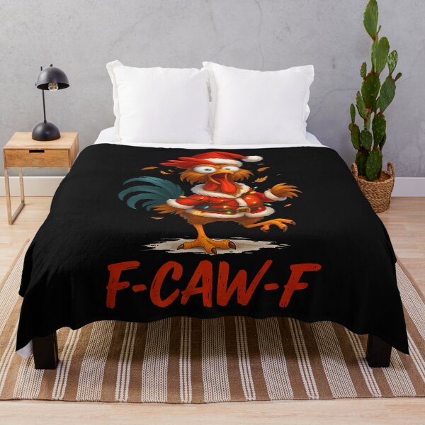 Item preview, Christmas Funny F-Caw-F Rooster Chicken Pun Meme designed and sold by merlinnears.