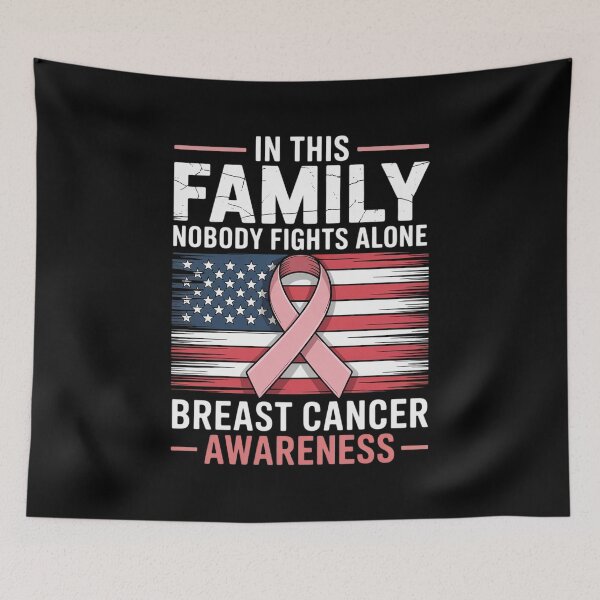 Item preview, Breast Cancer Awareness Us Flag Family Support designed and sold by MinaReinger.