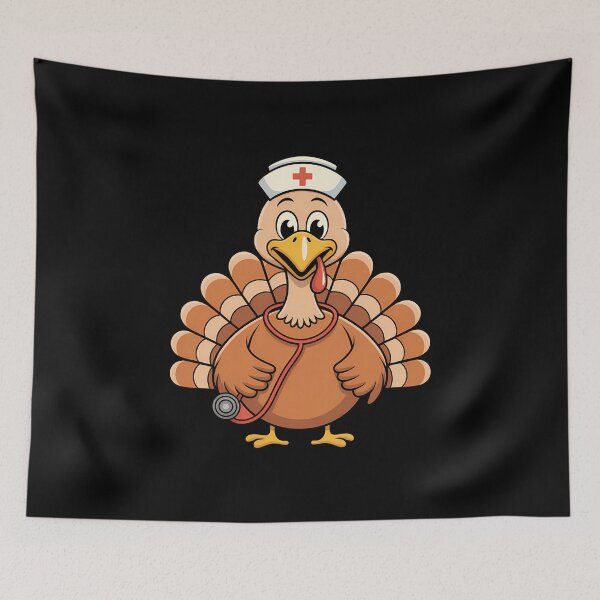 Item preview, Turkey Nurse Stethoscope Thanksgiving Fall Scrub designed and sold by KingsLife1994.