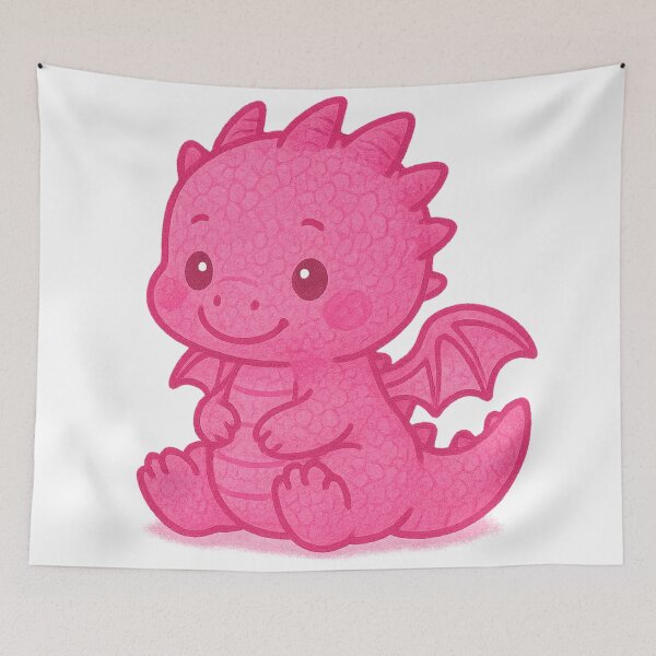 Item preview, Adorable Pink Kawaii Baby Dragon designed and sold by TheRealJoshD.