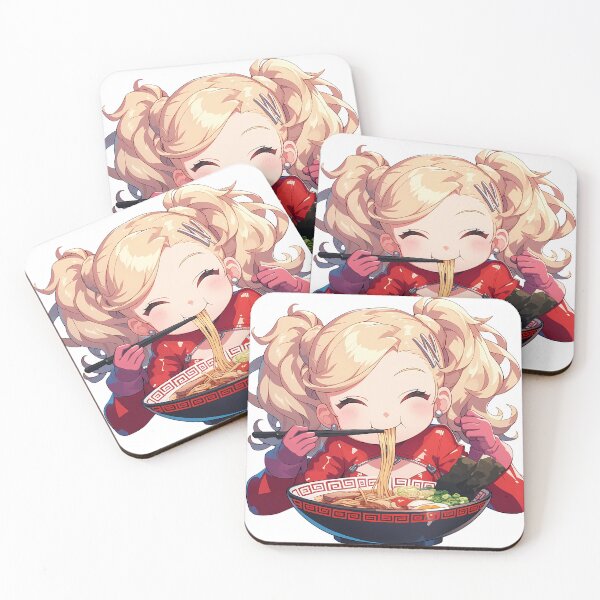 Item preview, Ann Takamaki Enjoying Ramen Persona 5 Game Anime Girl Kawaii designed and sold by Raslbazola.
