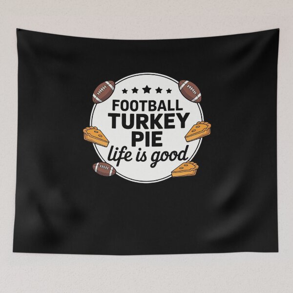 Item preview, Turkey Pie Football Pumpkin Pie Thanksgiving Day designed and sold by KingsLife1994.