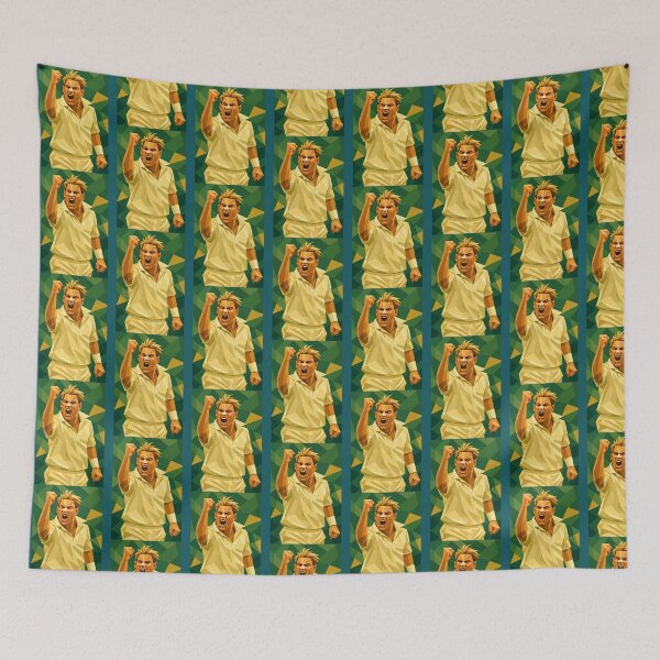 Item preview, Shane Warne Australian Cricket Legend Vector Art  designed and sold by KingsburyOlga.