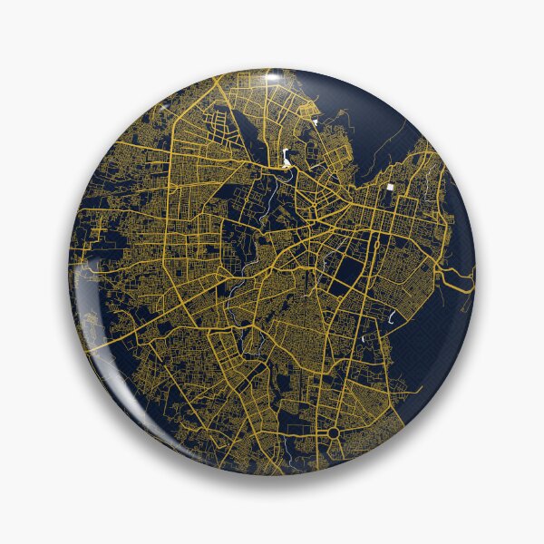 Item preview, Jaipur City Map of Rajasthan, India - Gold Art Deco designed and sold by deMAP.