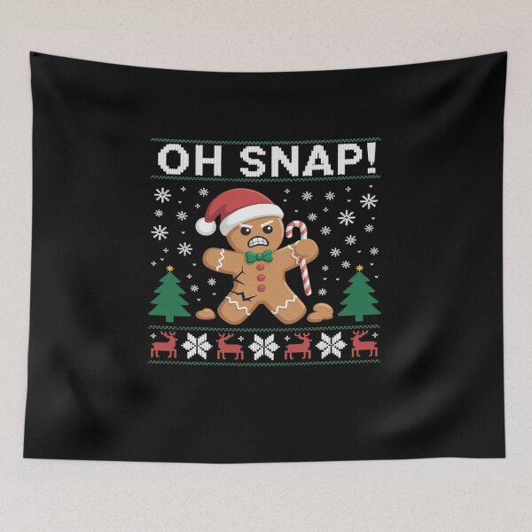 Item preview, Oh Snap Gingerbread Man Christmas Xmas Ugly Holiday Pajamas designed and sold by FranzFriesen.