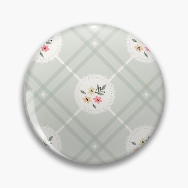 Item preview, Green Plaid Floral Cottagecore Print designed and sold by RowanDraco.