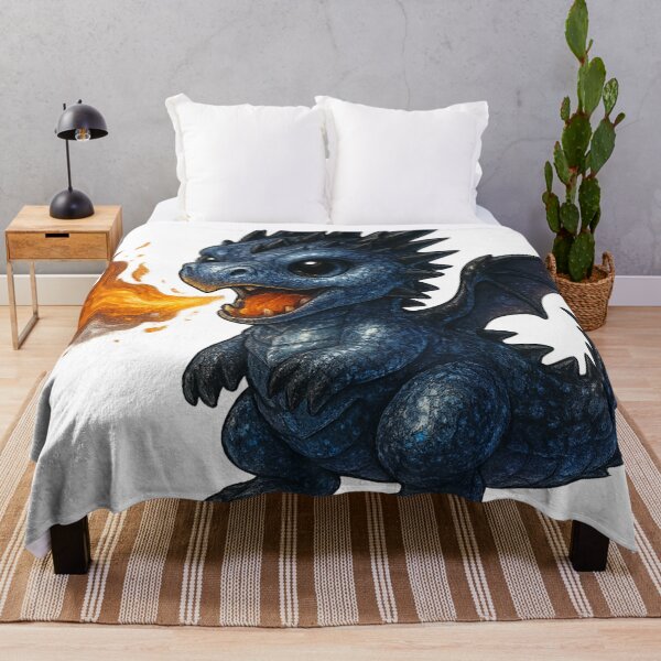 Item preview, Fierce Yet Adorable Blue Fire-Breathing Dragon designed and sold by TheRealJoshD.