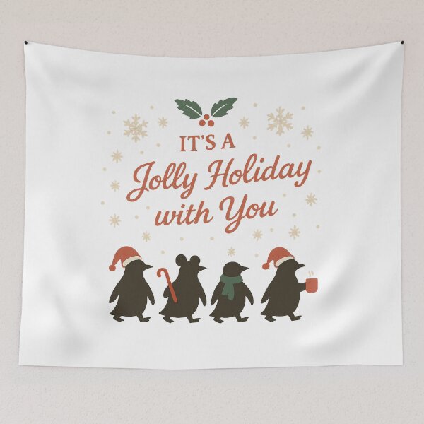 Item preview, It’s a Jolly Holiday with You – Vintage Christmas Penguins designed and sold by Zippitydodads.