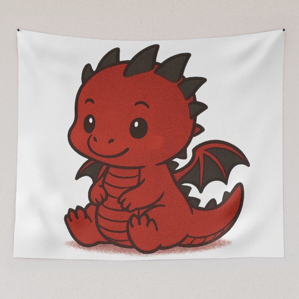 Item preview, Adorable Kawaii Red Baby Dragon designed and sold by TheRealJoshD.
