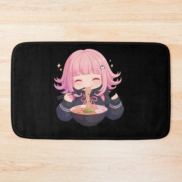 Item preview, Chiaki Nanami Eating Ramen Danganronpa Anime Girl Kawaii designed and sold by Raslbazola.