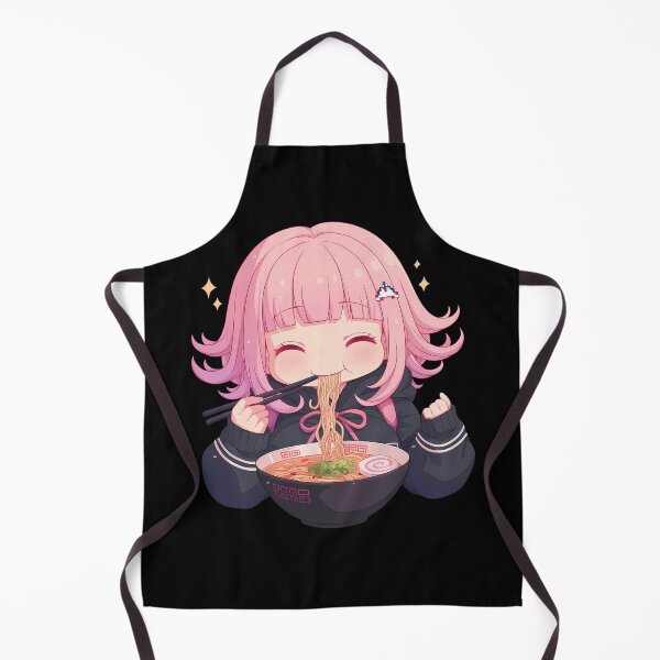 Item preview, Chiaki Nanami Eating Ramen Danganronpa Anime Girl Kawaii designed and sold by Raslbazola.