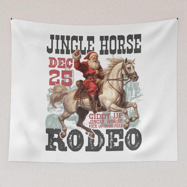 Item preview, Jingle Horse Rodeo – Cowboy Santa Christmas Design designed and sold by sapnaela.