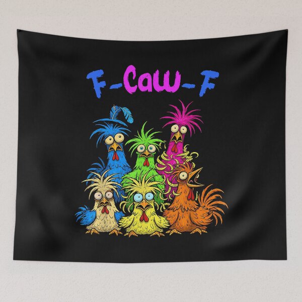 Item preview, Funny Sarcastic F-Caw-F Crazy Chicken Humor Design designed and sold by merlinnears.
