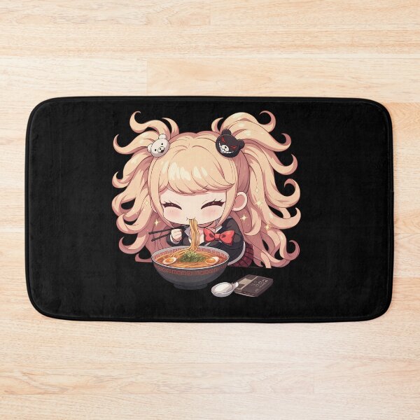 Item preview, Junko Enoshima Enjoying Ramen Danganronpa Anime Girl Kawaii designed and sold by Raslbazola.