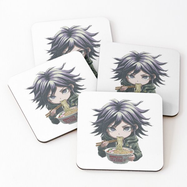 Item preview, Kokichi Ouma Eating Ramen Danganronpa Anime Kawaii designed and sold by Raslbazola.