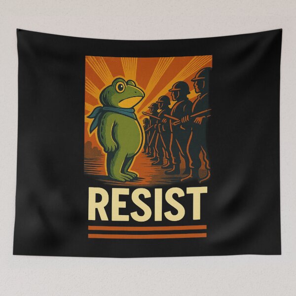 Item preview, Frogs Resist Portland Frog Protest Vintage Activist Freedom designed and sold by YourgiftShop.