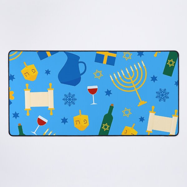 Item preview, Hanukkah Menorahs, Gifts, Torah Scrolls, and Wine Pattern designed and sold by DEC02.
