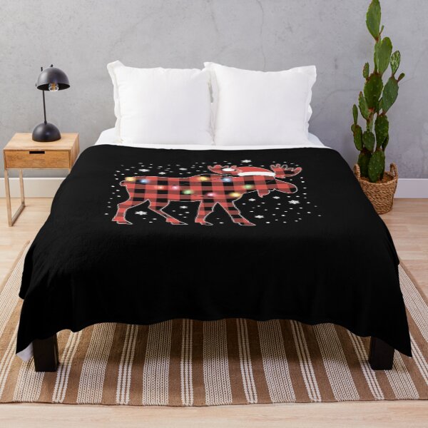 Item preview, Moose Christmas Red Plaid Buffalo Pajama designed and sold by DrewLeuschke.