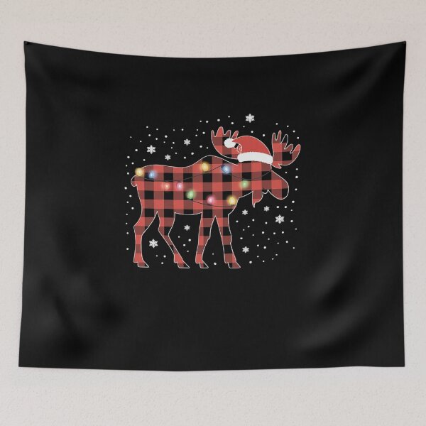 Item preview, Moose Christmas Red Plaid Buffalo Pajama designed and sold by DrewLeuschke.