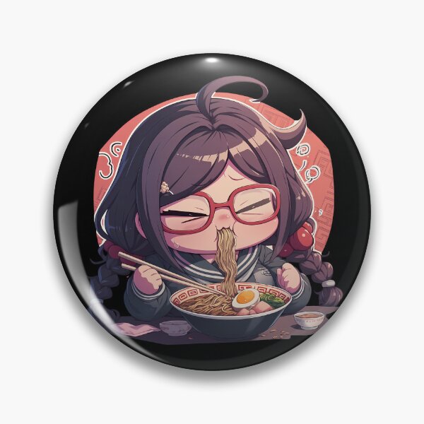 Item preview, Toko Fukawa Eating Ramen Danganronpa Anime Girl Kawaii designed and sold by Raslbazola.