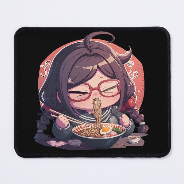 Item preview, Toko Fukawa Eating Ramen Danganronpa Anime Girl Kawaii designed and sold by Raslbazola.