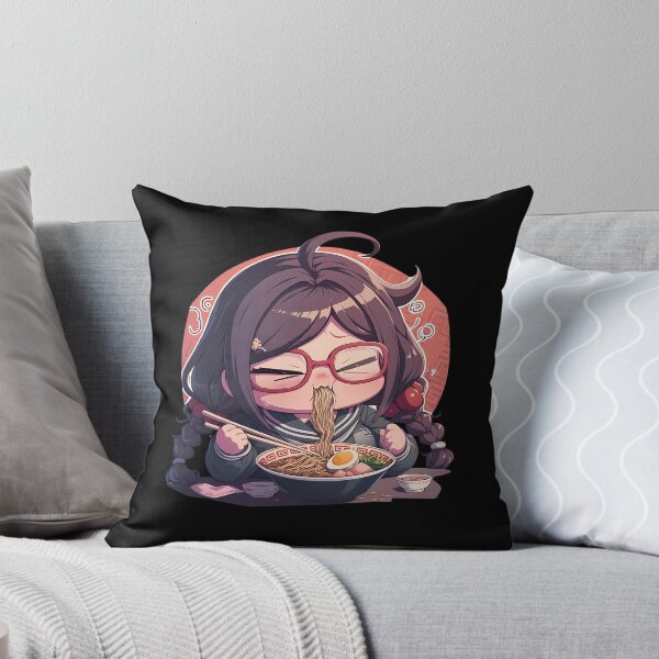Item preview, Toko Fukawa Eating Ramen Danganronpa Anime Girl Kawaii designed and sold by Raslbazola.
