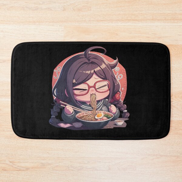 Item preview, Toko Fukawa Eating Ramen Danganronpa Anime Girl Kawaii designed and sold by Raslbazola.