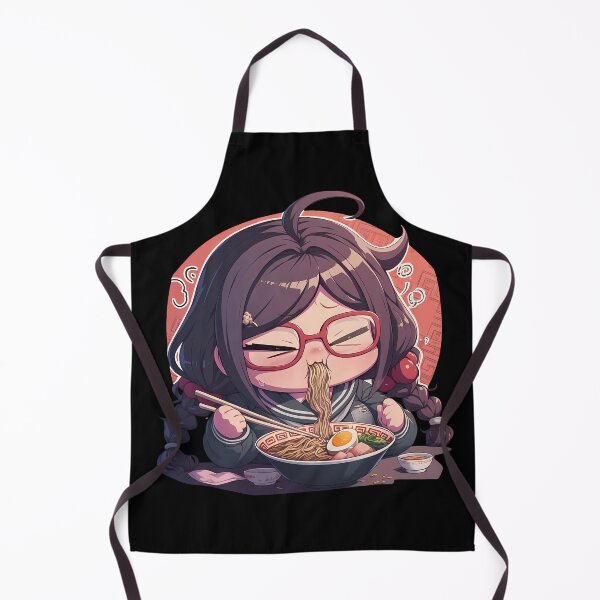Item preview, Toko Fukawa Eating Ramen Danganronpa Anime Girl Kawaii designed and sold by Raslbazola.