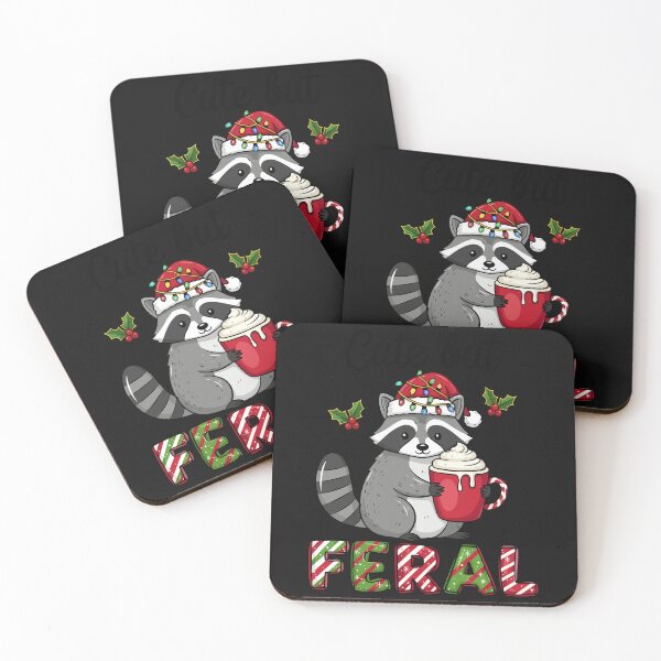 Item preview, Cute But Feral Christmas Raccoon designed and sold by TalalosART.