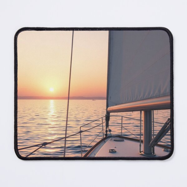 Item preview, Soft Glow Sunset Sail | Luminous Golden Hour on the Water designed and sold by Jade Ado.