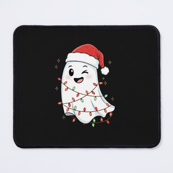 Item preview, Cute Ghost Christmas Lights Santa Hat Design designed and sold by TalalosART.