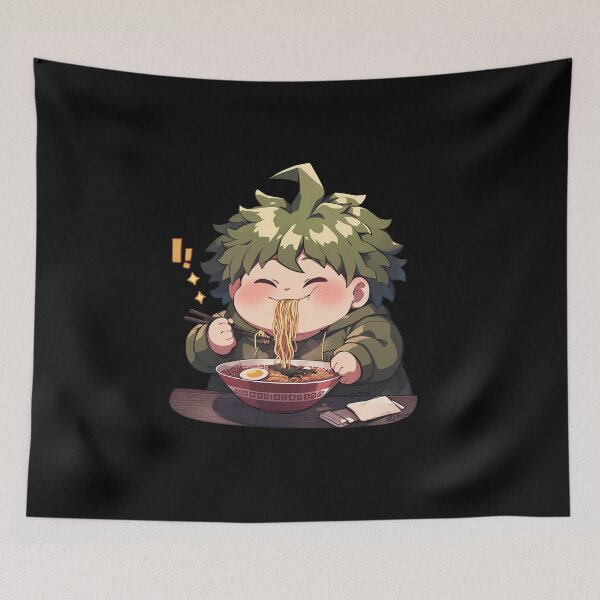 Item preview, Rantaro Amami Slurping Delicious Ramen Danganronpa Anime Kawaii Style designed and sold by Raslbazola.