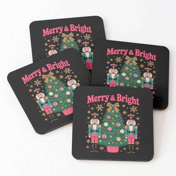 Item preview, Merry Bright Nutcracker  Retro Christmas Tree Glitter Snowflake Sublimation designed and sold by RayArmstrong.