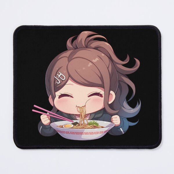 Item preview, Aoi Asahina Eating Ramen Joyfully Danganronpa Anime Kawaii Chibi designed and sold by Raslbazola.