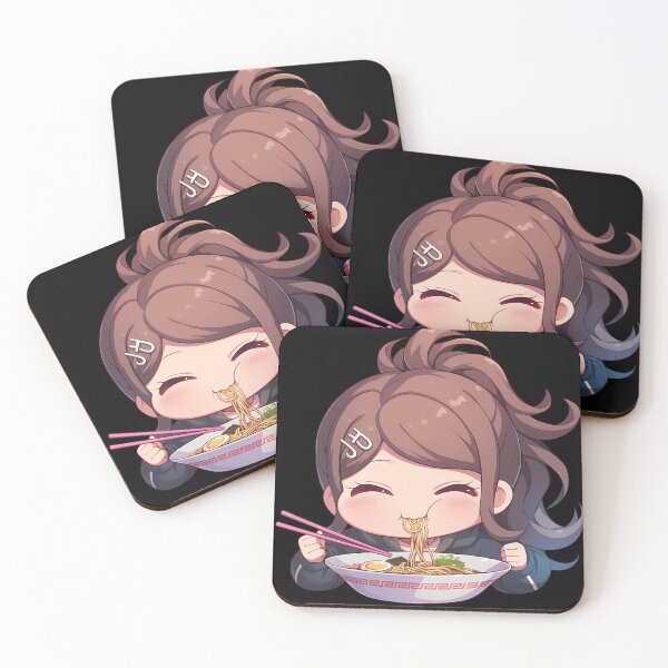 Item preview, Aoi Asahina Eating Ramen Joyfully Danganronpa Anime Kawaii Chibi designed and sold by Raslbazola.