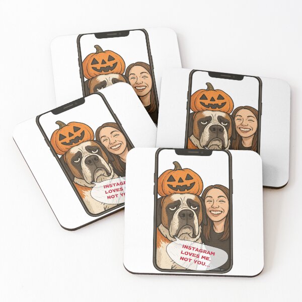 Item preview, Grumpy Dog at a Halloween Selfie designed and sold by Cynic Club.