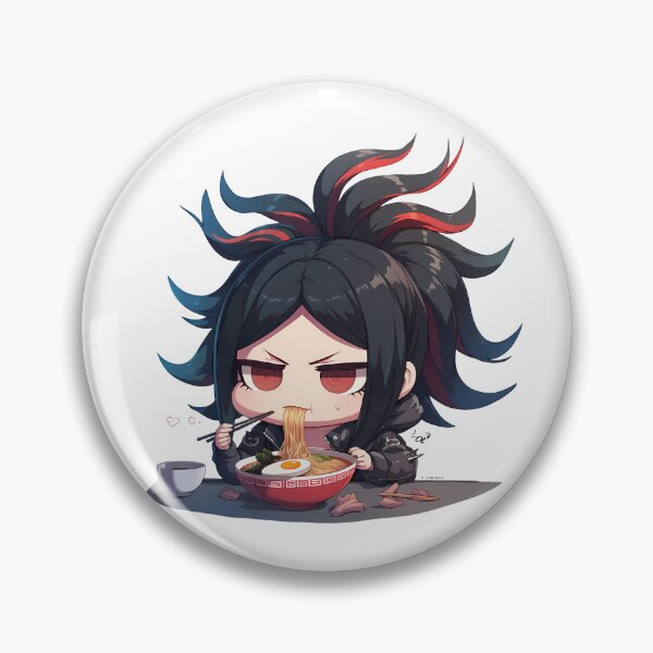 Item preview, Mukuro Ikusaba Eating Ramen Danganronpa Anime Chibi Kawaii Moment designed and sold by Raslbazola.
