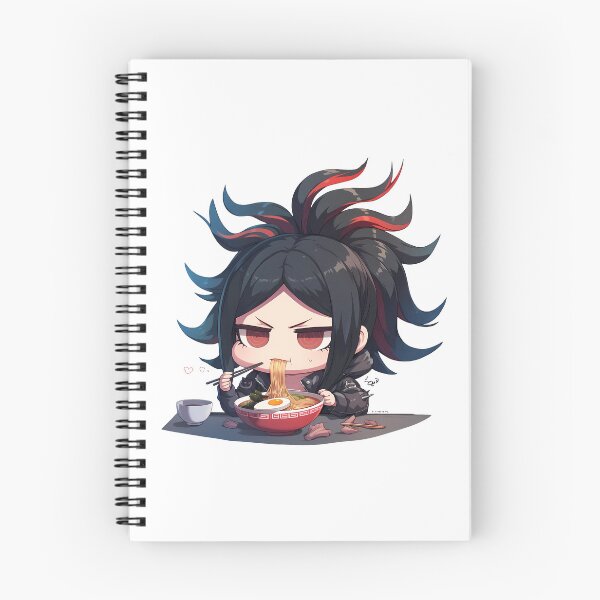 Item preview, Mukuro Ikusaba Eating Ramen Danganronpa Anime Chibi Kawaii Moment designed and sold by Raslbazola.