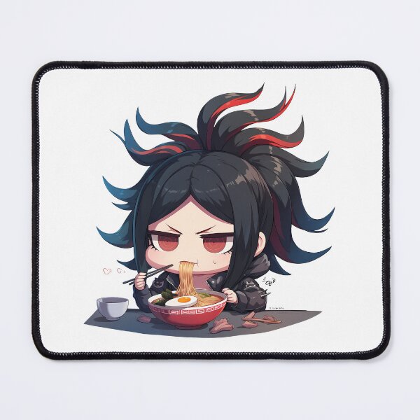 Item preview, Mukuro Ikusaba Eating Ramen Danganronpa Anime Chibi Kawaii Moment designed and sold by Raslbazola.